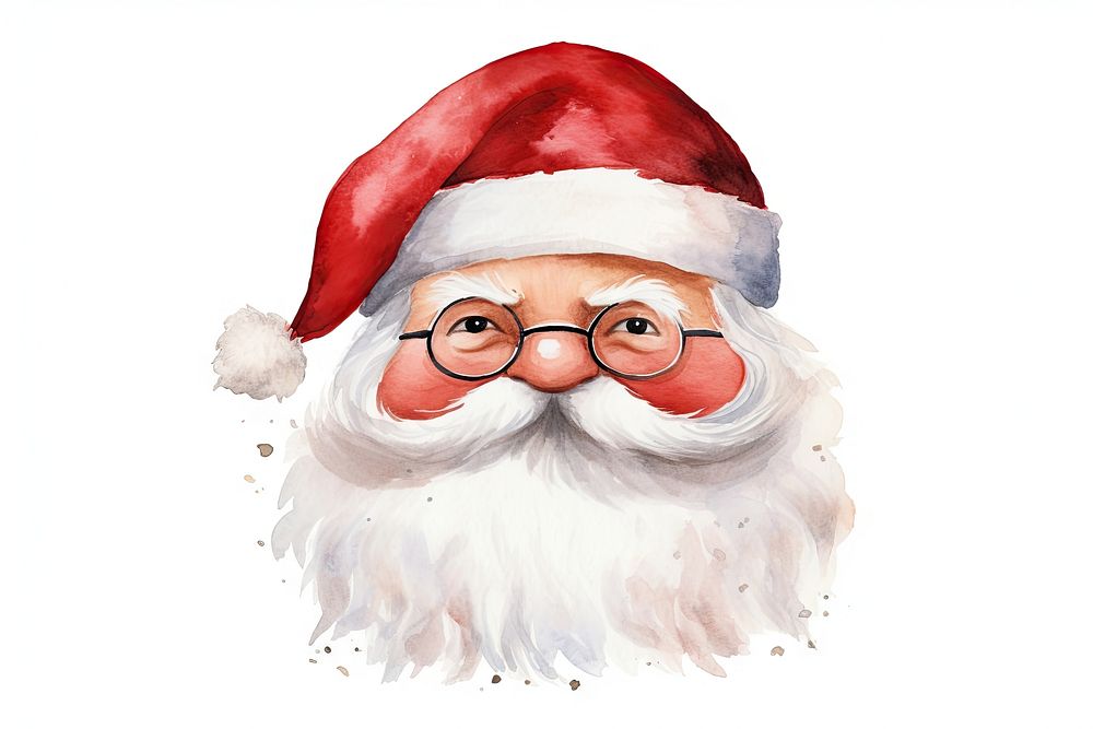 Santa claus beard element portrait white background celebration. AI generated Image by rawpixel.