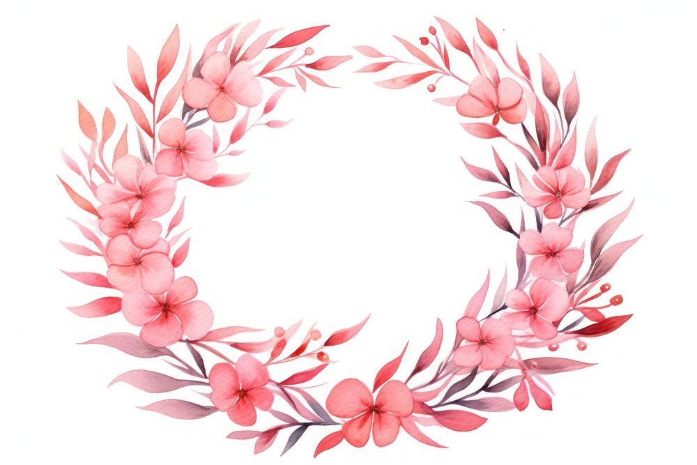Wreath element flower plant white background. AI generated Image by rawpixel.