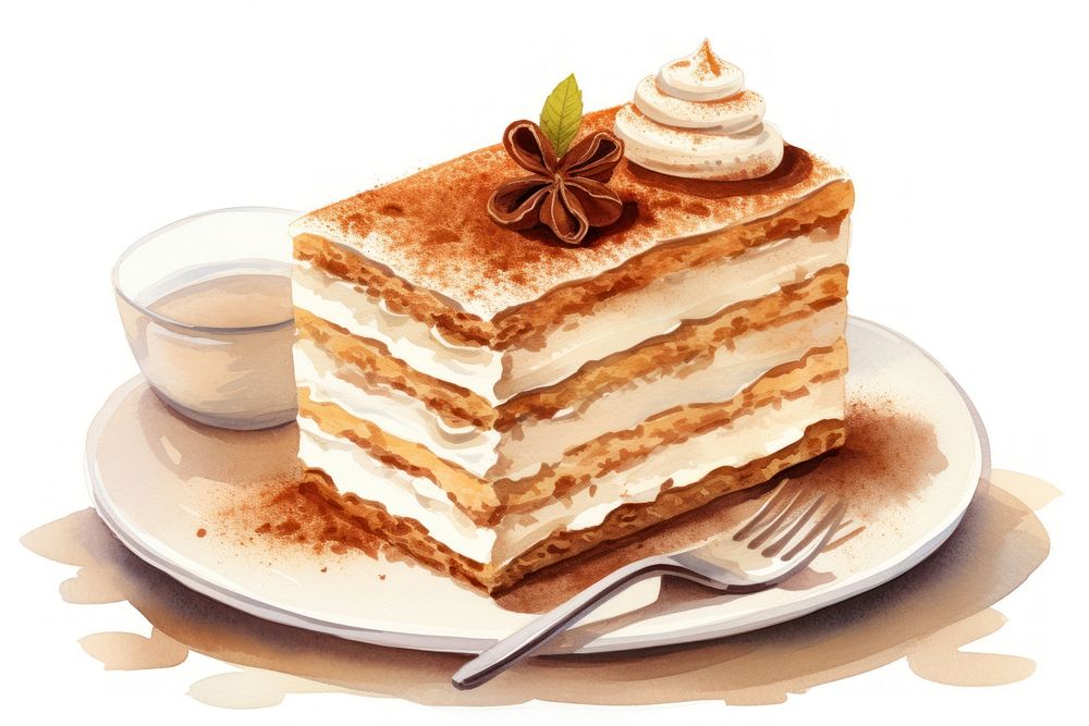 Tiramisu cake tiramisu dessert cream. AI generated Image by rawpixel.