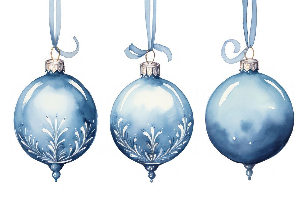 Blue Christmas baubles christmas celebration accessories. AI generated Image by rawpixel.