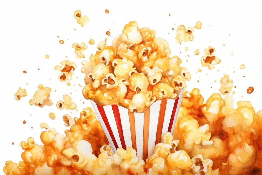 Falling popcorn snack food freshness. AI generated Image by rawpixel.