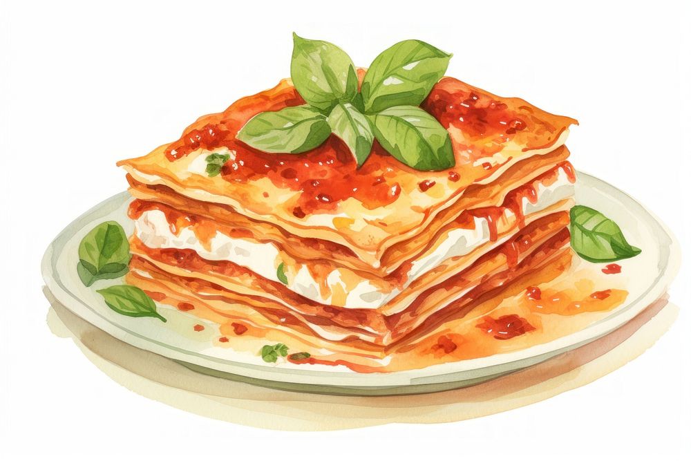 Lasagna food breakfast freshness. AI generated Image by rawpixel.