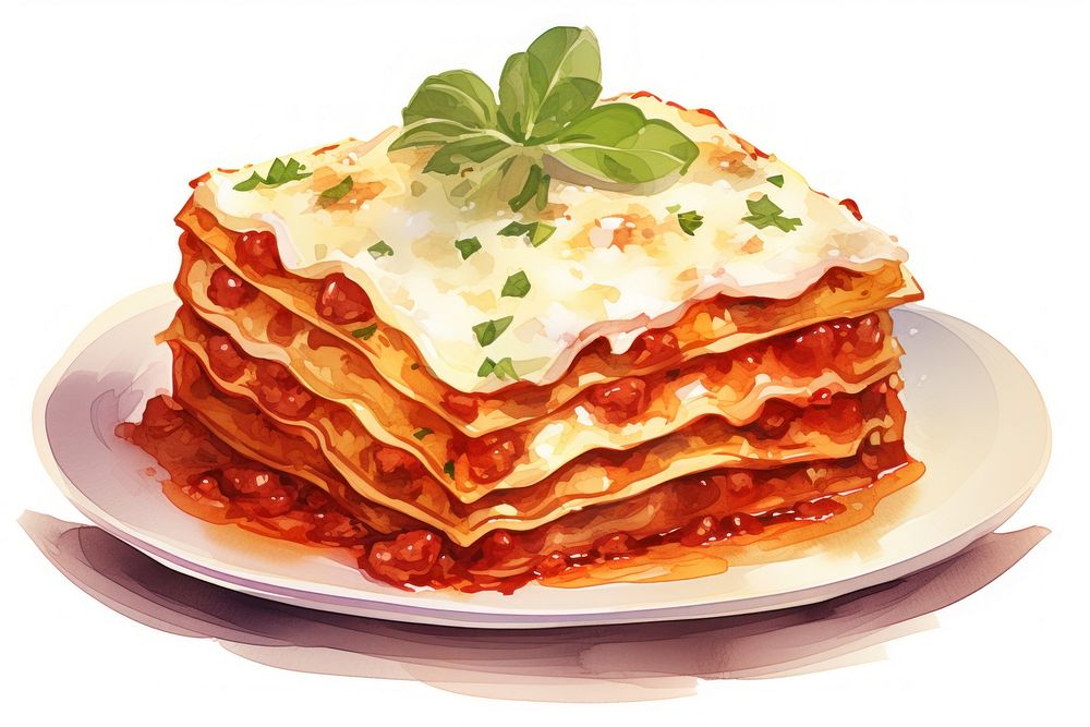 Lasagna lasagna food breakfast. AI generated Image by rawpixel.