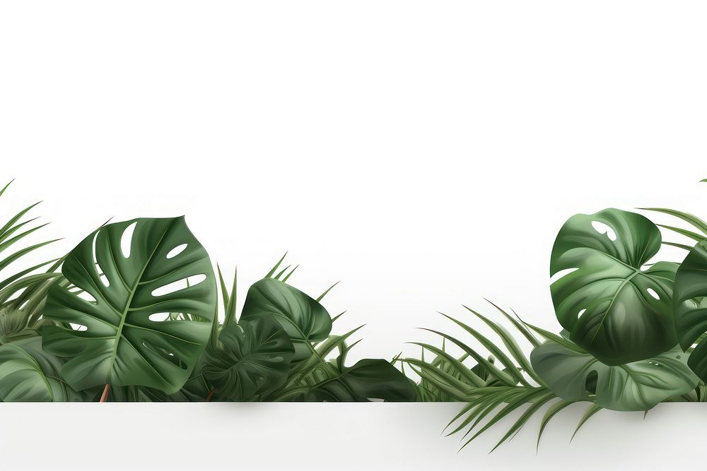 Monstera leaf border outdoors nature plant. AI generated Image by rawpixel.