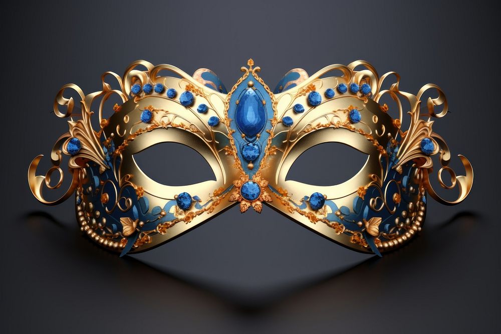 New Year masquerade mask jewelry crown celebration. AI generated Image by rawpixel.