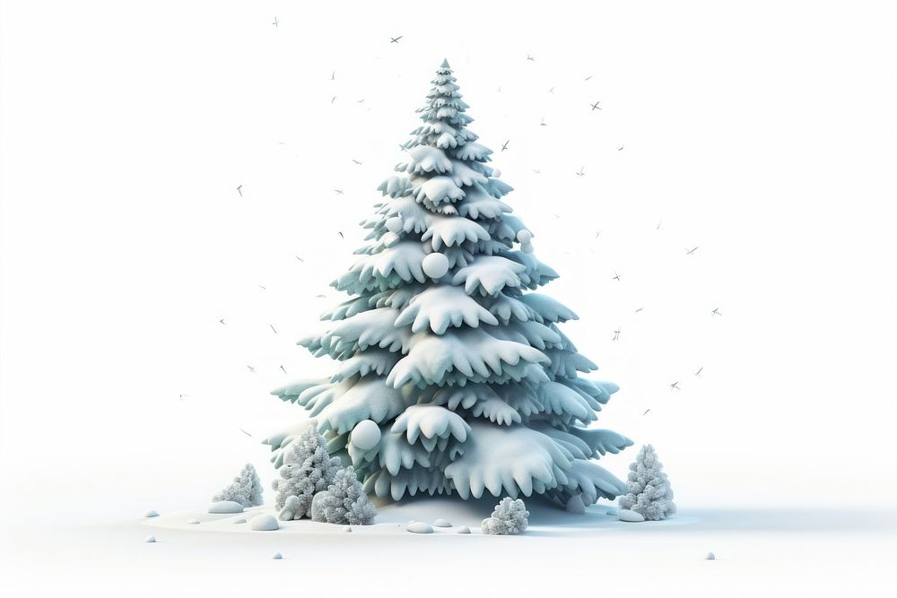 Christmas tree plant white. AI generated Image by rawpixel.