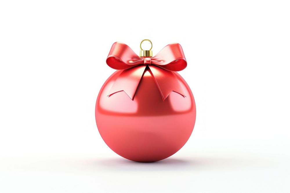 Christmas bauble christmas white background celebration. AI generated Image by rawpixel.