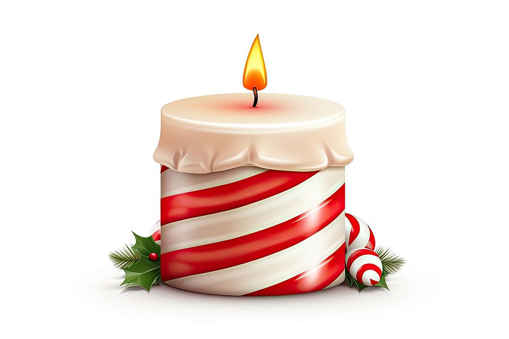 Christmas scented candle christmas dessert white background. AI generated Image by rawpixel.