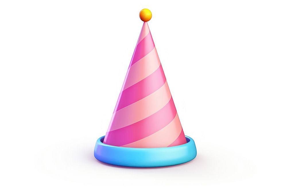 Party cone hat white background celebration anniversary. AI generated Image by rawpixel.