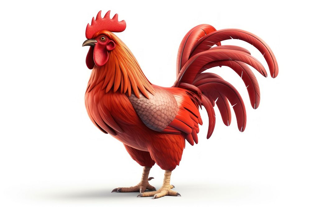 Rooster chicken poultry animal. AI generated Image by rawpixel.