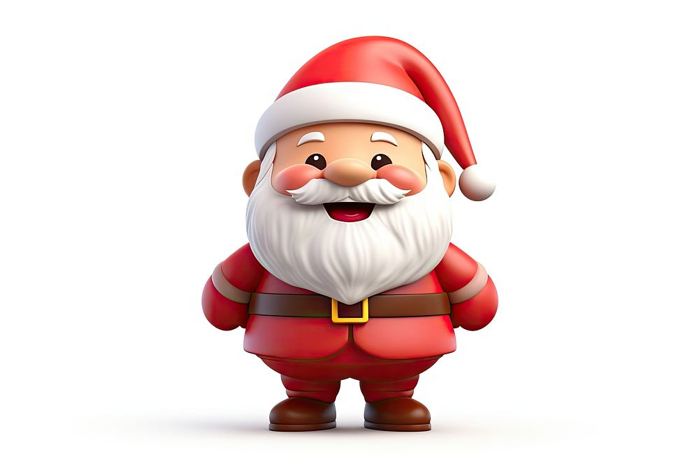 Santa claus element figurine white background representation. AI generated Image by rawpixel.