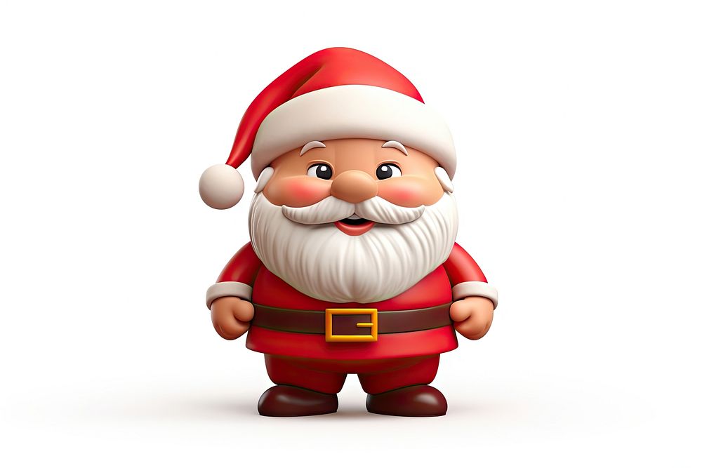 Santa claus element cute white background representation. AI generated Image by rawpixel.