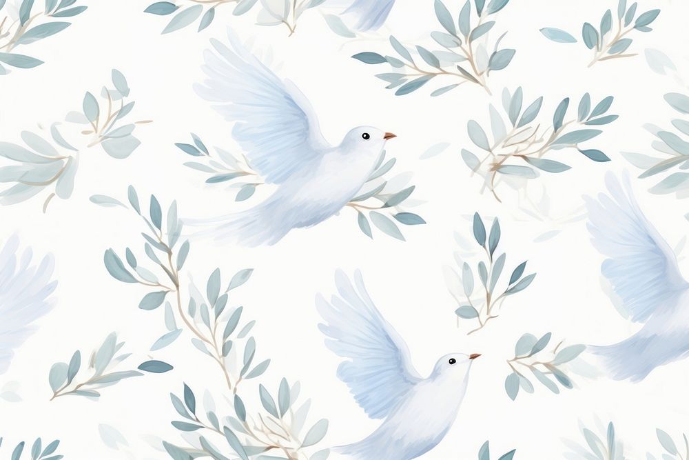 Dove backgrounds pattern bird. AI generated Image by rawpixel.