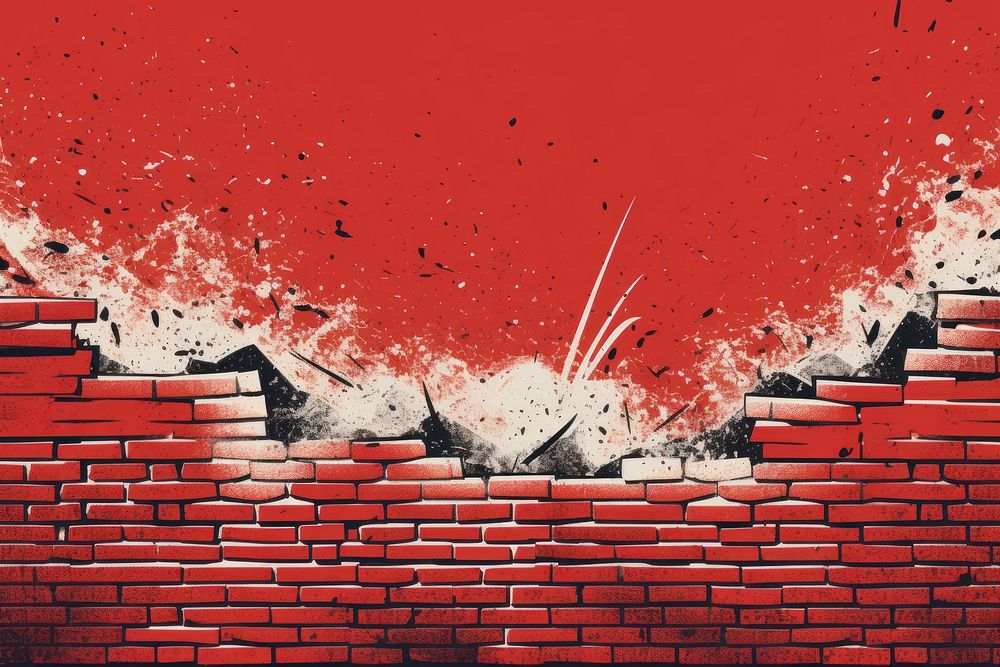 Brick wall architecture old. AI generated Image by rawpixel.