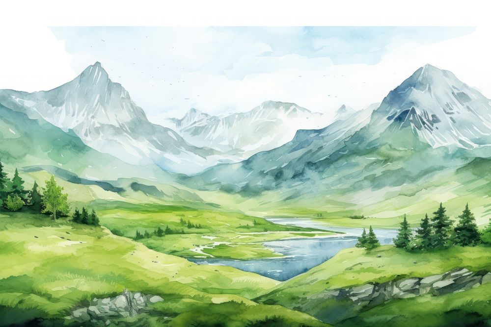 Nature background mountain wilderness landscape. AI generated Image by rawpixel.