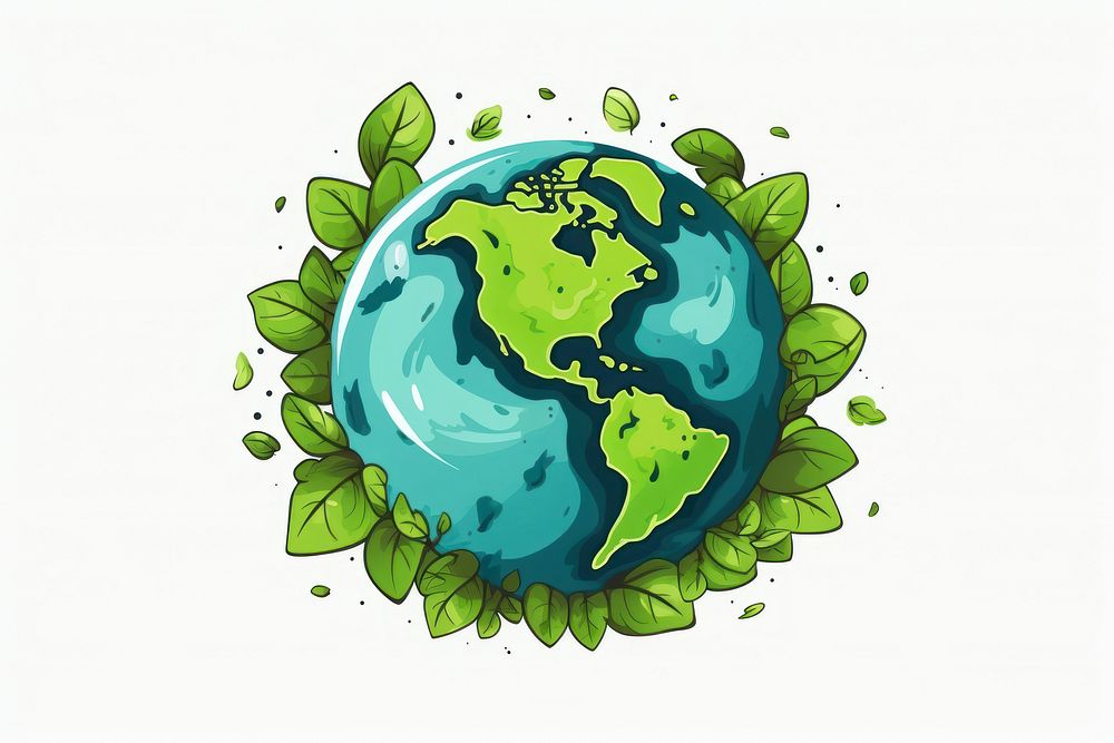 Earth green planet space. AI generated Image by rawpixel.