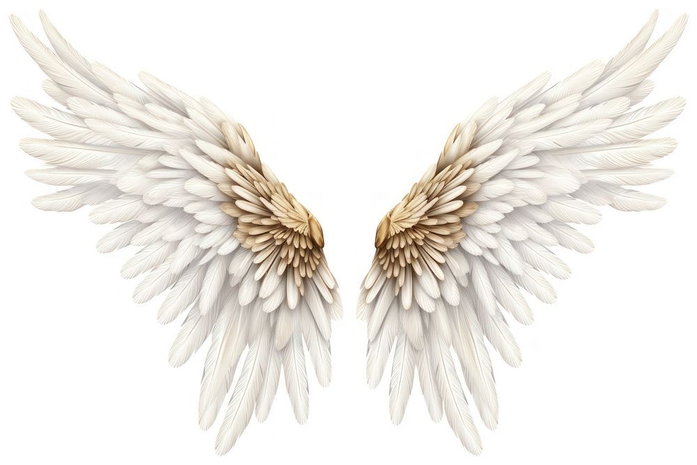 Angel wings white white background | Free Photo Illustration - rawpixel