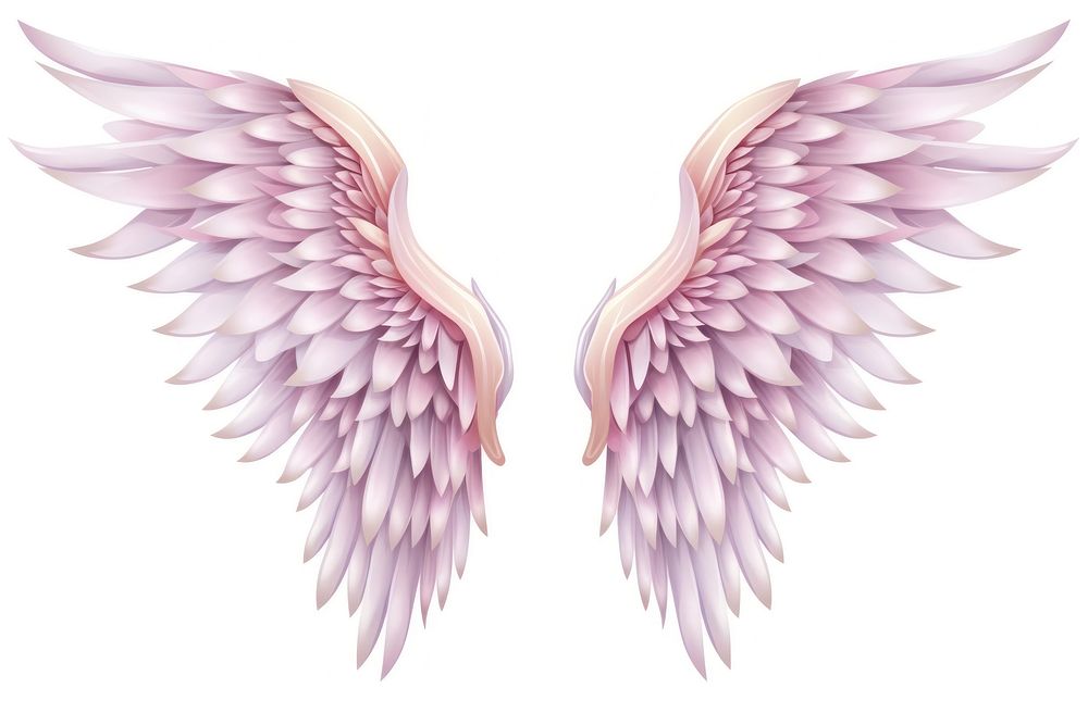 Angel wings white background creativity chandelier. AI generated Image by rawpixel.
