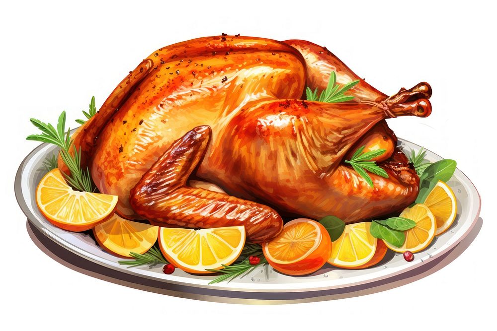 Thanksgiving dish dinner plate. AI generated Image by rawpixel.