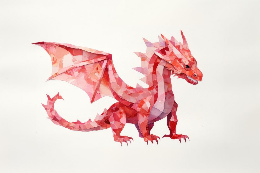 Cute red dragon animal art creativity. AI generated Image by rawpixel.
