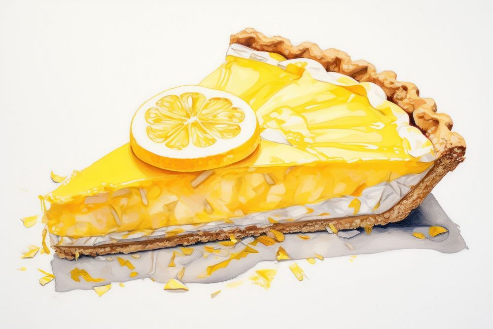 Lemon tart dessert food cake. AI generated Image by rawpixel.