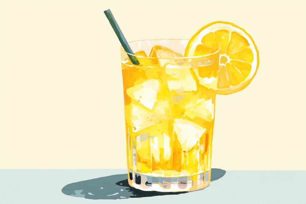 Lemon cocktail lemonade drink juice. AI generated Image by rawpixel.