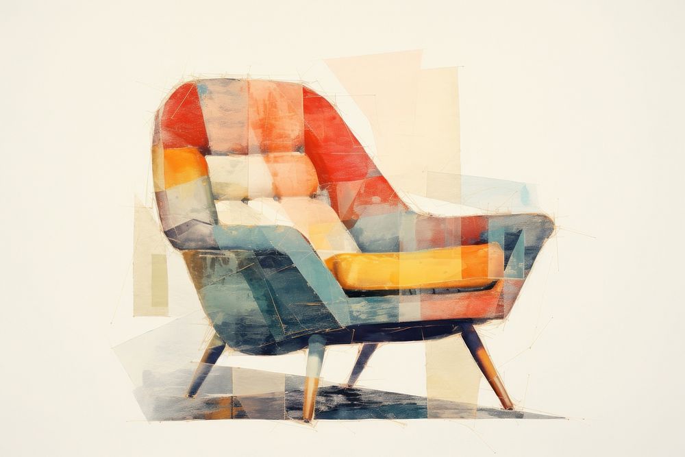 Luxury chair furniture armchair painting. AI generated Image by rawpixel.