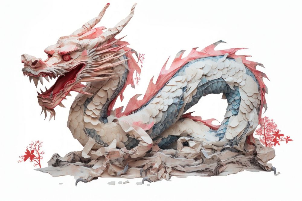 Strong chinese dragon representation creativity dinosaur. AI generated Image by rawpixel.