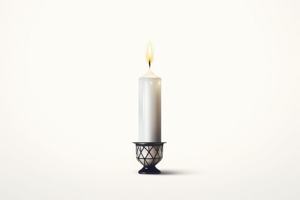 Jewish candle illuminated candlestick. AI generated Image by rawpixel.
