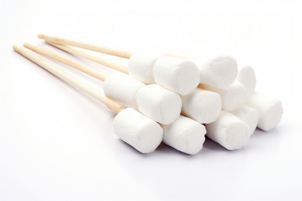 Marshmallows white food white background. AI generated Image by rawpixel.