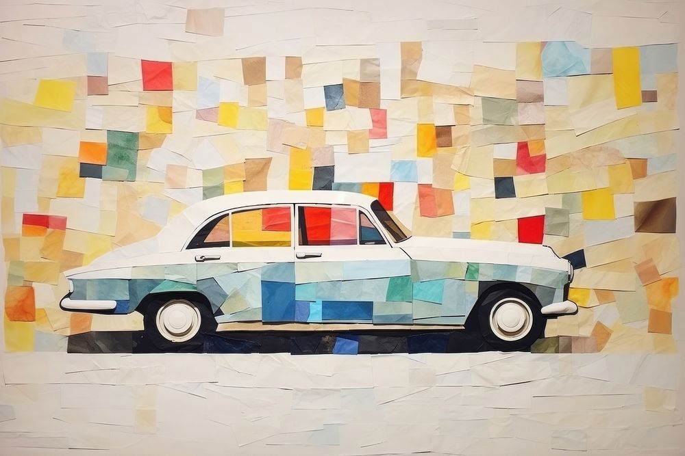 Car art architecture painting. AI generated Image by rawpixel.