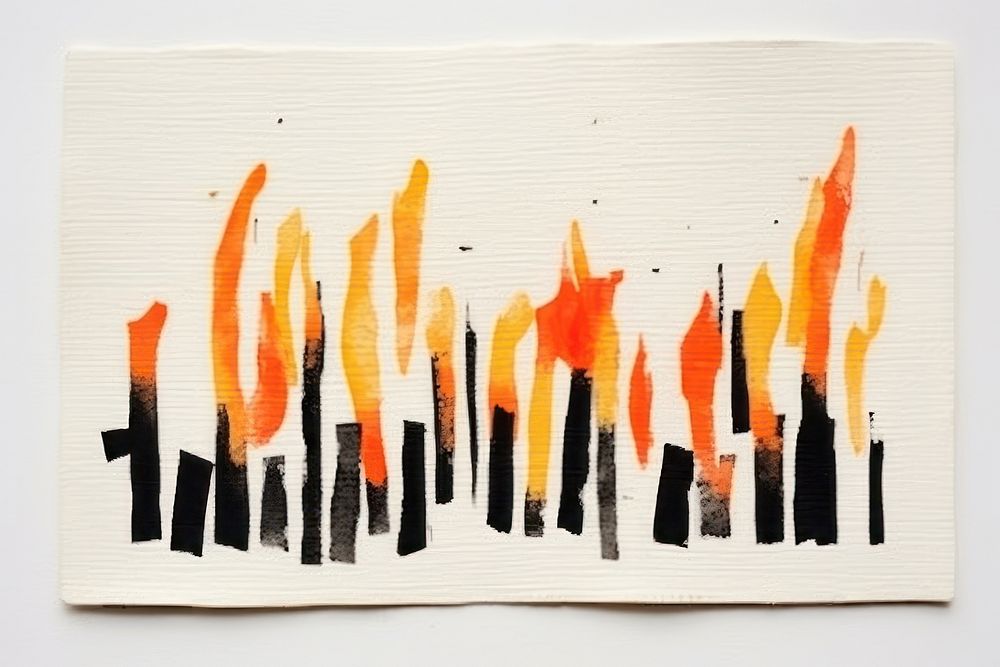 Fire art painting paper. AI generated Image by rawpixel.