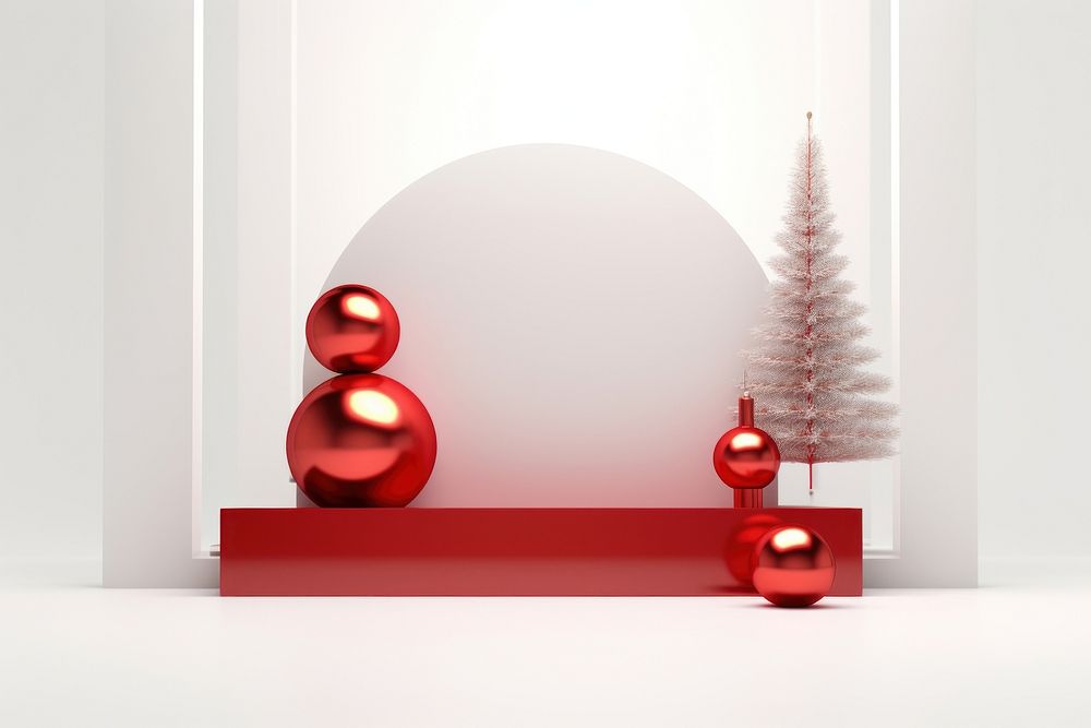 Podium display christmas decoration tree. AI generated Image by rawpixel.