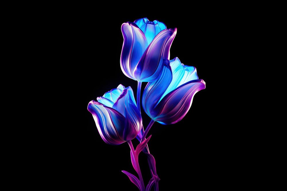 Tulip purple violet flower. AI generated Image by rawpixel.