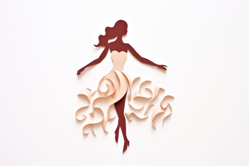 Girl dancing back white background. AI generated Image by rawpixel.