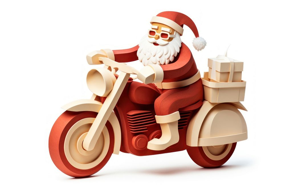 Santa Claus motorcycle vehicle toy. AI generated Image by rawpixel.