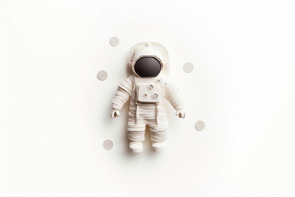 Astronaut white white background cartoon. AI generated Image by rawpixel.