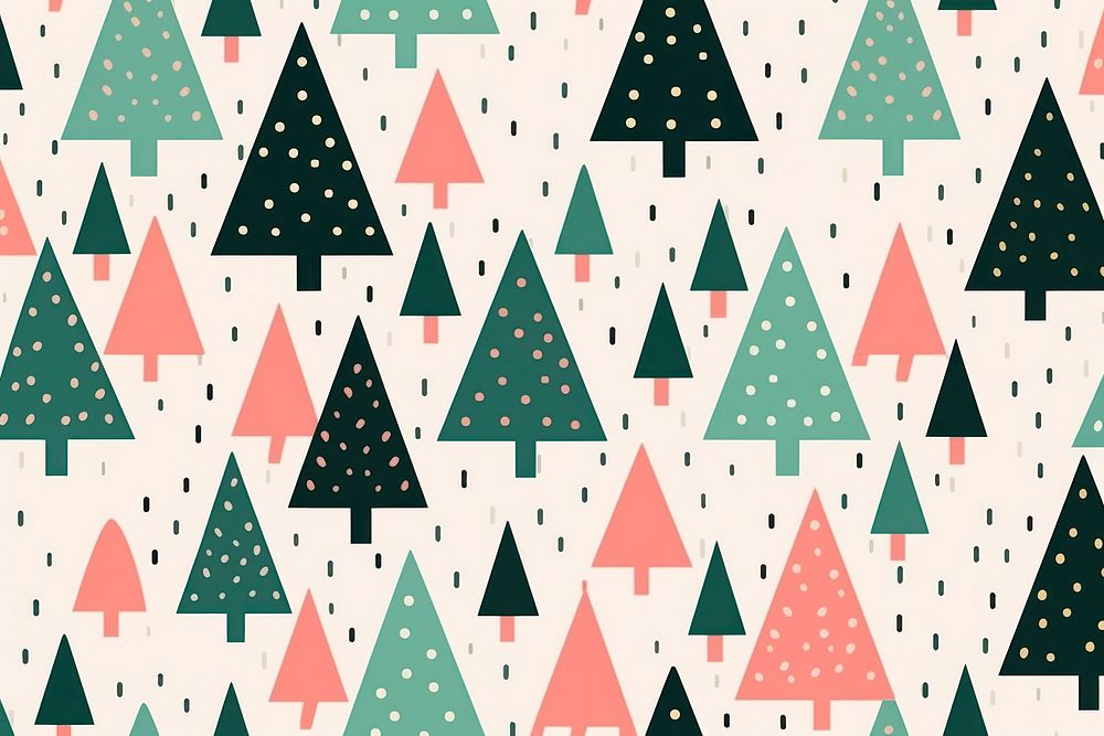 Pine tree pattern backgrounds repetition. AI generated Image by rawpixel.