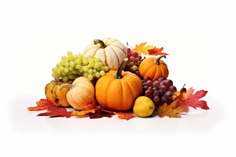 Thanksgiving vegetable pumpkin grapes. AI generated Image by rawpixel.