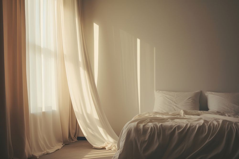 Curtain bedroom furniture window. AI generated Image by rawpixel.