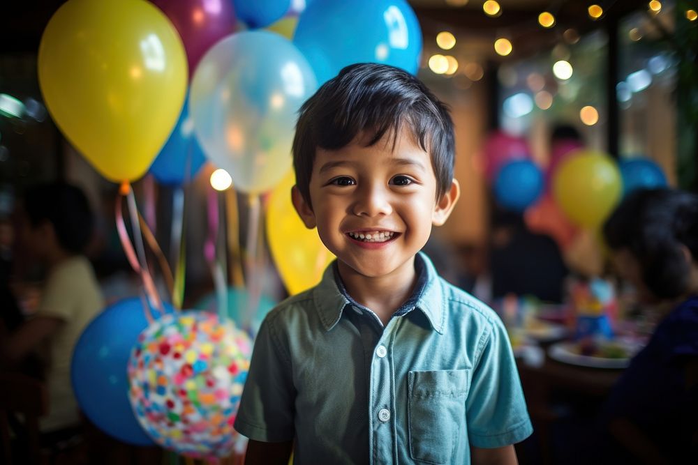 South East Asian boy celebration birthday portrait. AI generated Image by rawpixel.