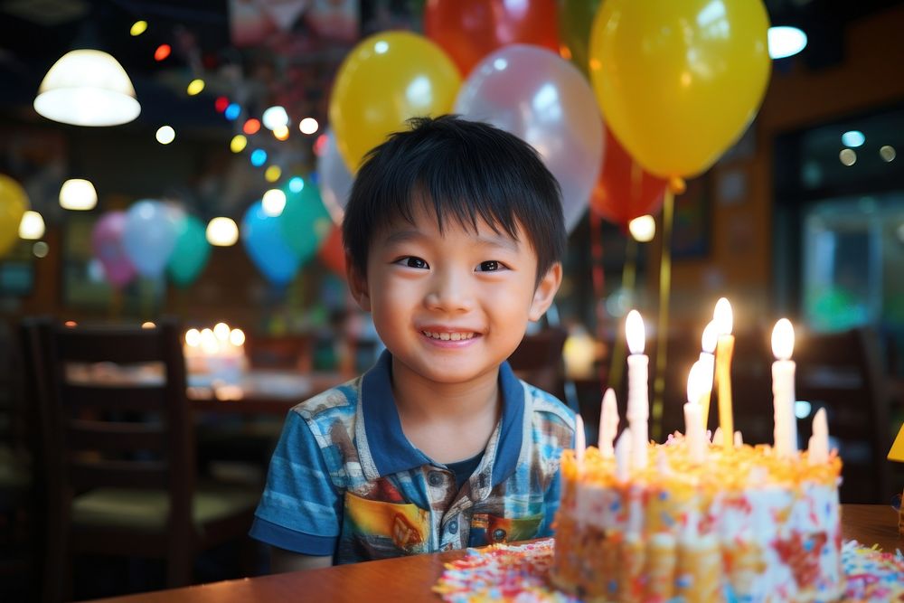 South Eart Asian boy party celebration birthday. AI generated Image by rawpixel.