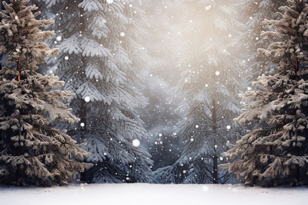 Banner tree snow backgrounds. AI generated Image by rawpixel.