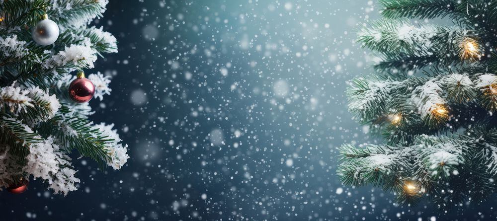 Banner christmas tree backgrounds. AI generated Image by rawpixel.