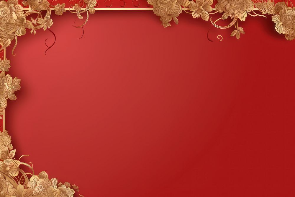 Chinese New Year banner pattern gold red. AI generated Image by rawpixel.