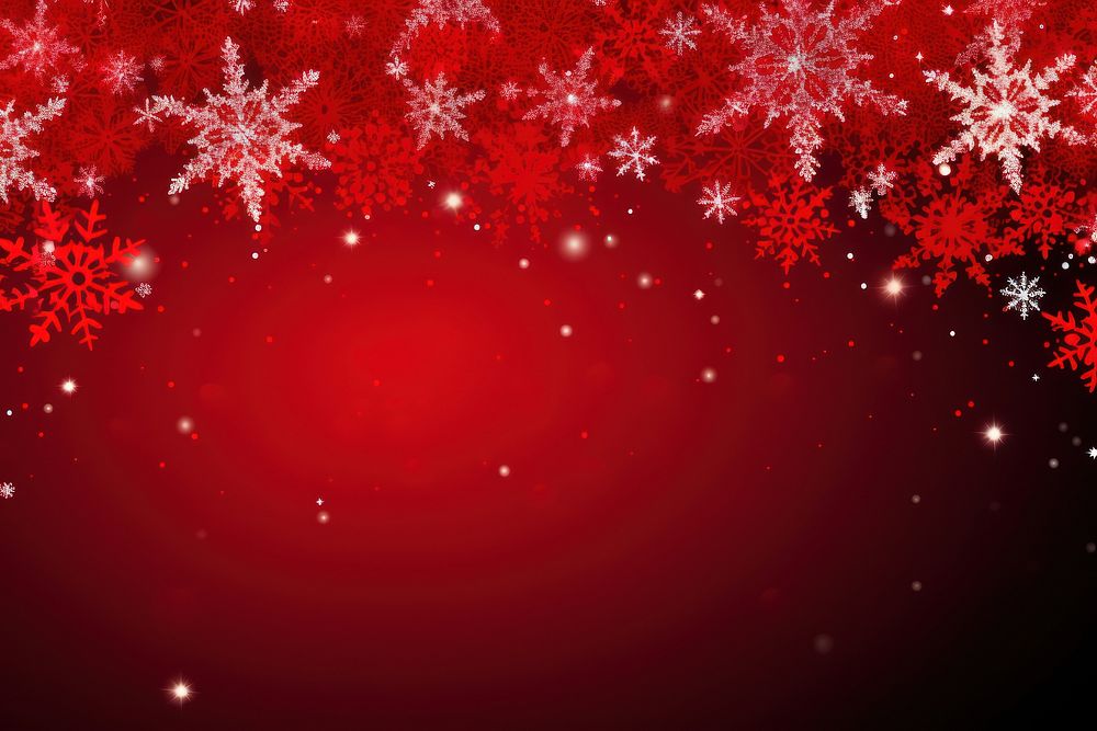 Christmas banner snowflake red illuminated. AI generated Image by rawpixel.