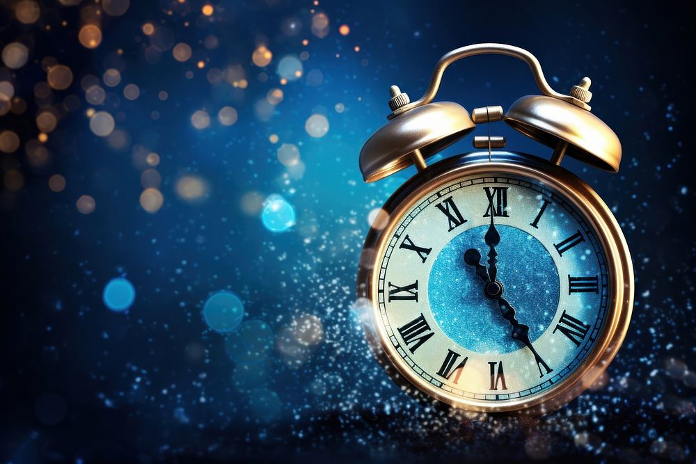 Happy new year 2023 clock night space. AI generated Image by rawpixel.