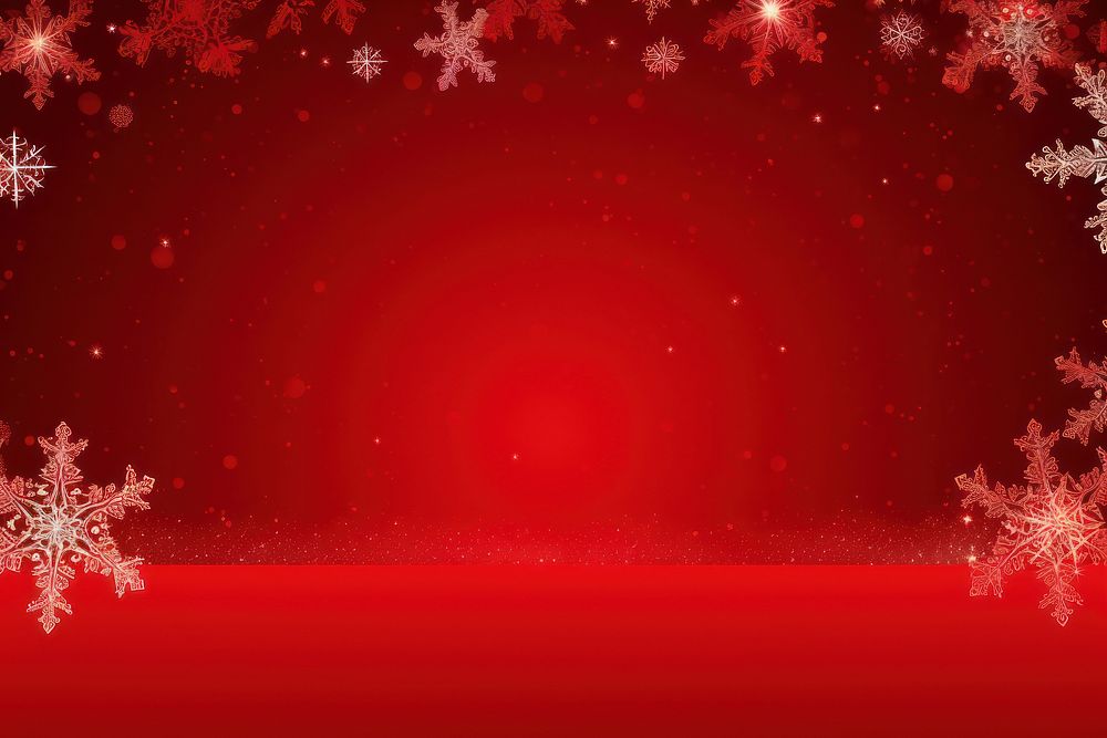 Red christmas banner snowflake backgrounds red. AI generated Image by rawpixel.