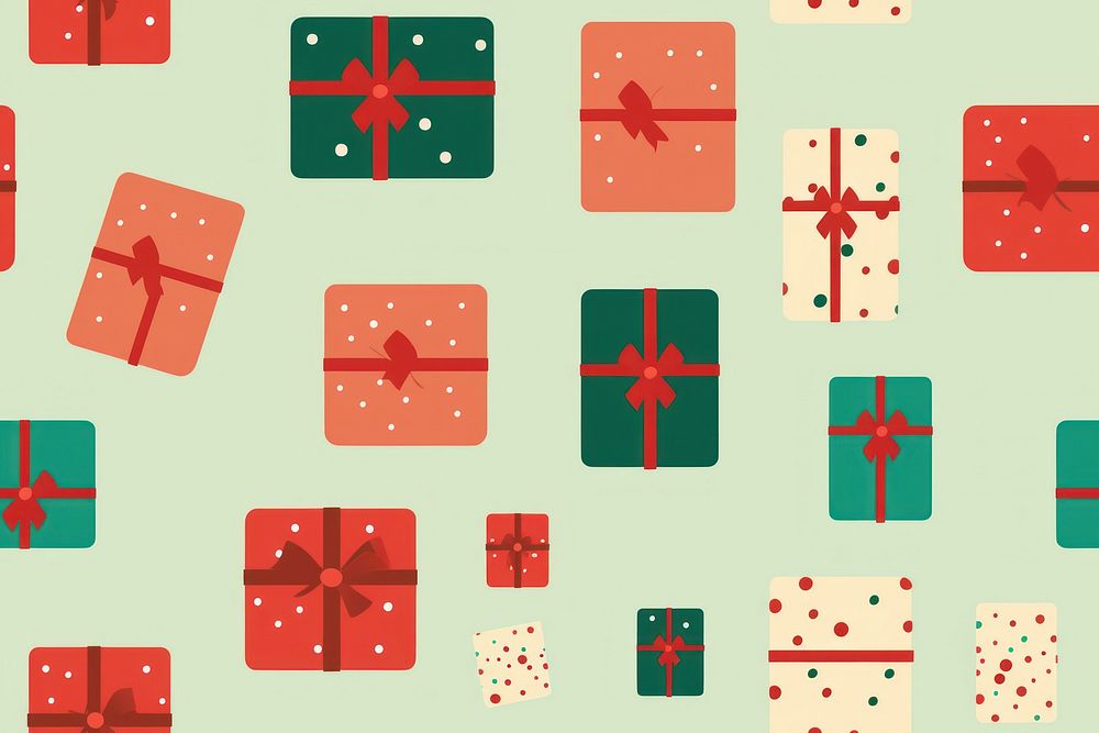 Present box backgrounds pattern green. AI generated Image by rawpixel.