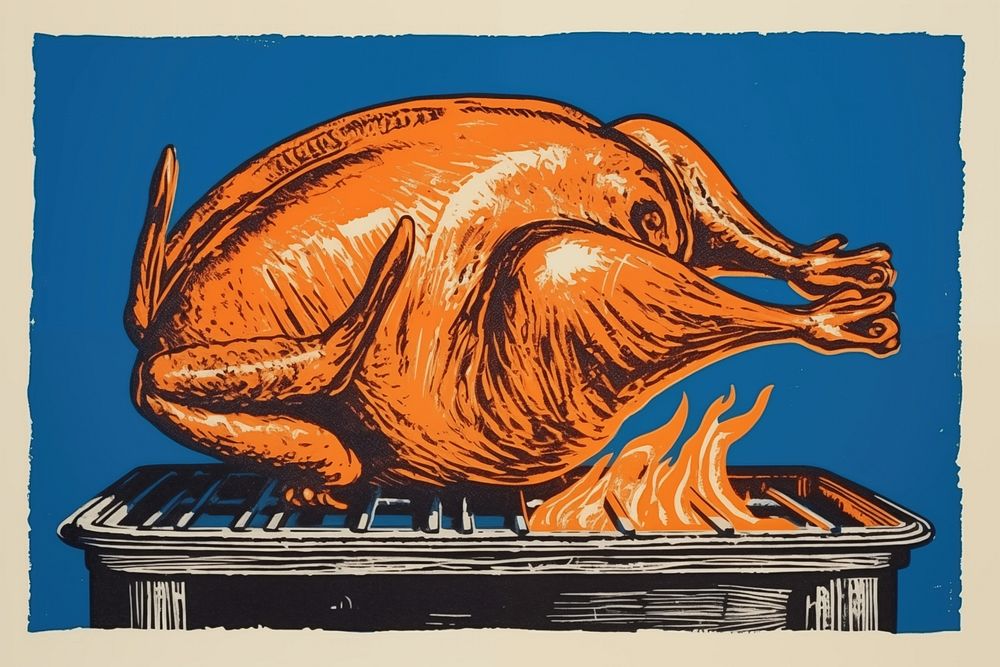 Roasted Turkey roasted animal turkey. AI generated Image by rawpixel.
